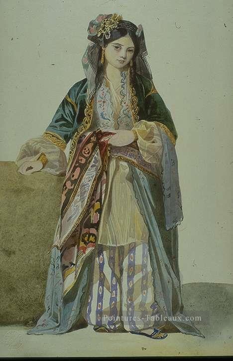 Femme turque Annetta Smyrna Marc Charles Gabriel Gleyre Peintures à l'huile